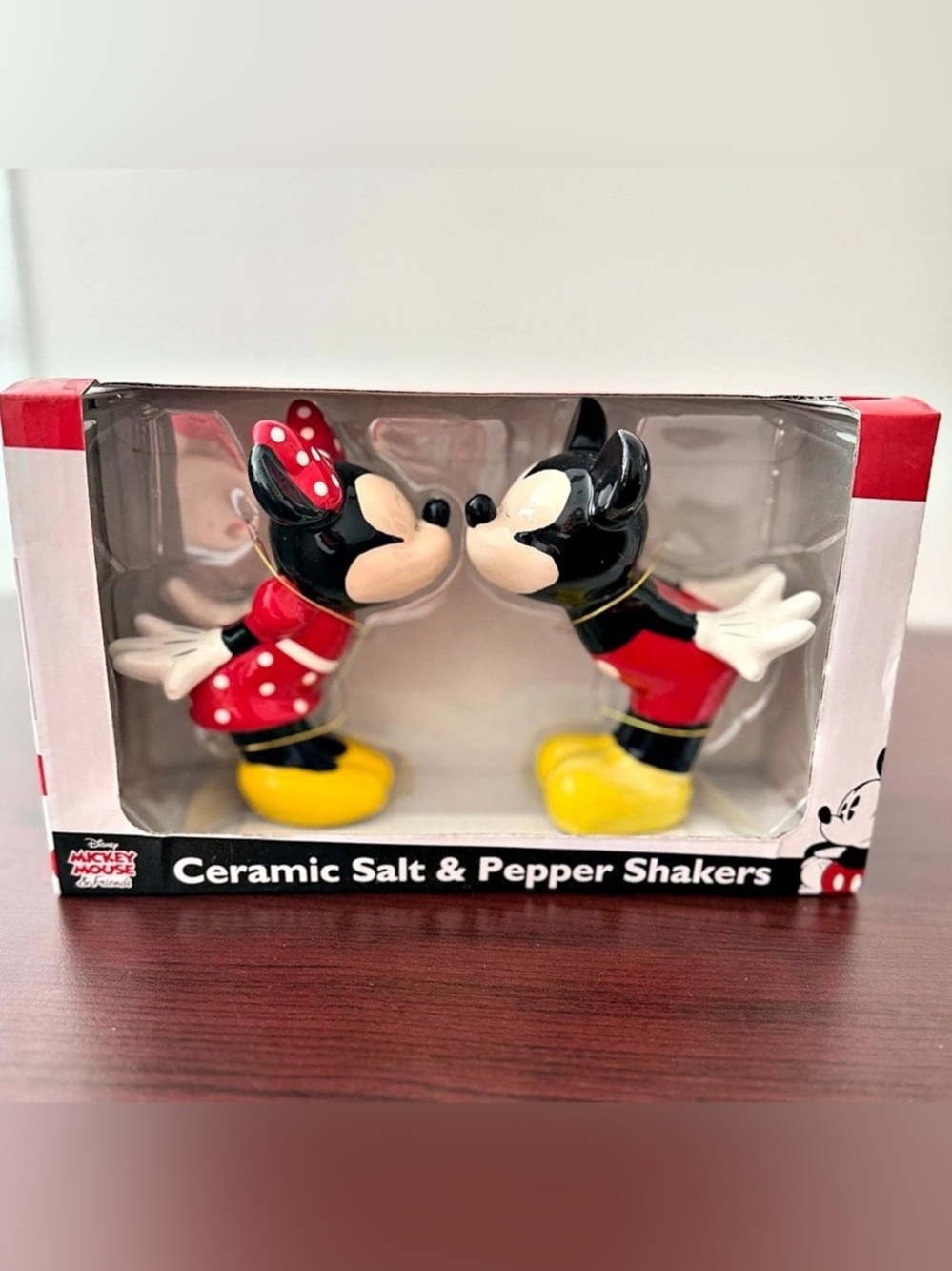 Disney Mickey and Minnie Mouse Ceramic Salt & Pepper Shakers